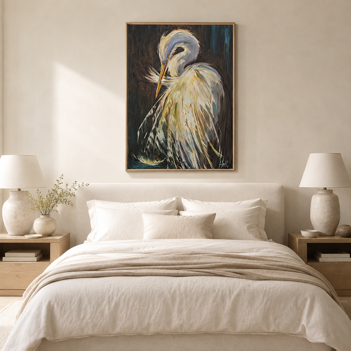 Angel Wings— White Egret Art Print