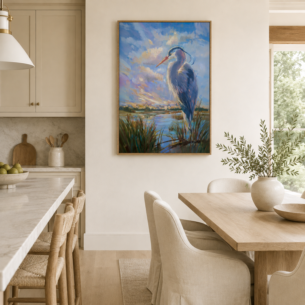 Waiting Game — Great Blue Heron Art Print
