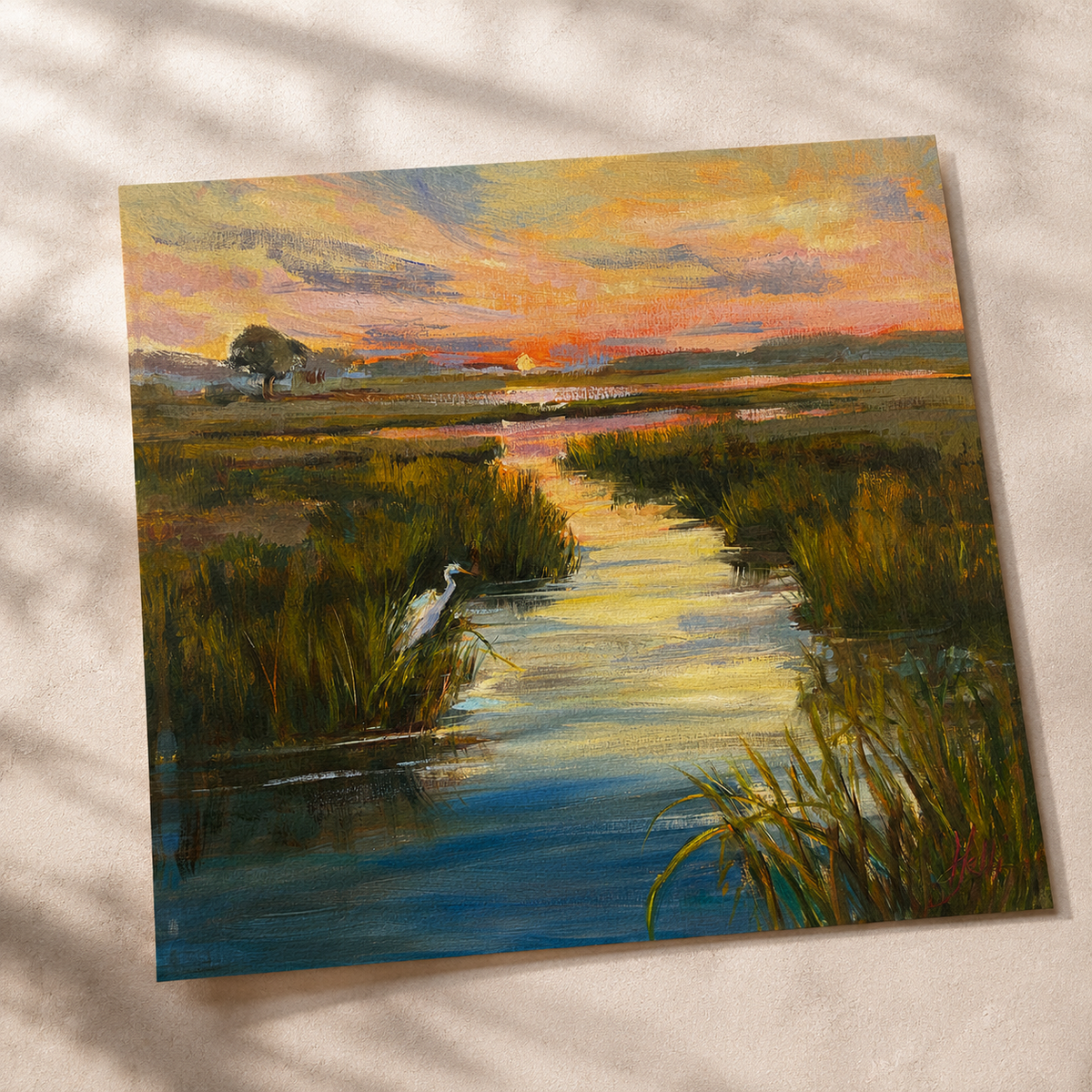 Early Bird — Marsh Sunrise Art Print