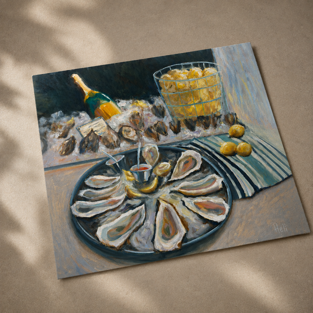 Pearl Dive oyster reproduction printed on fine art paper