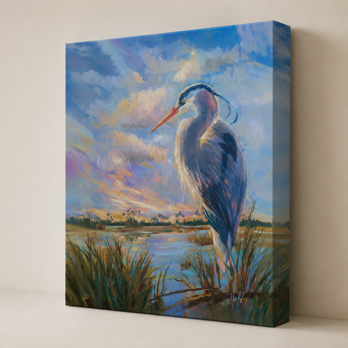 Waiting Game — Great Blue Heron Art Print