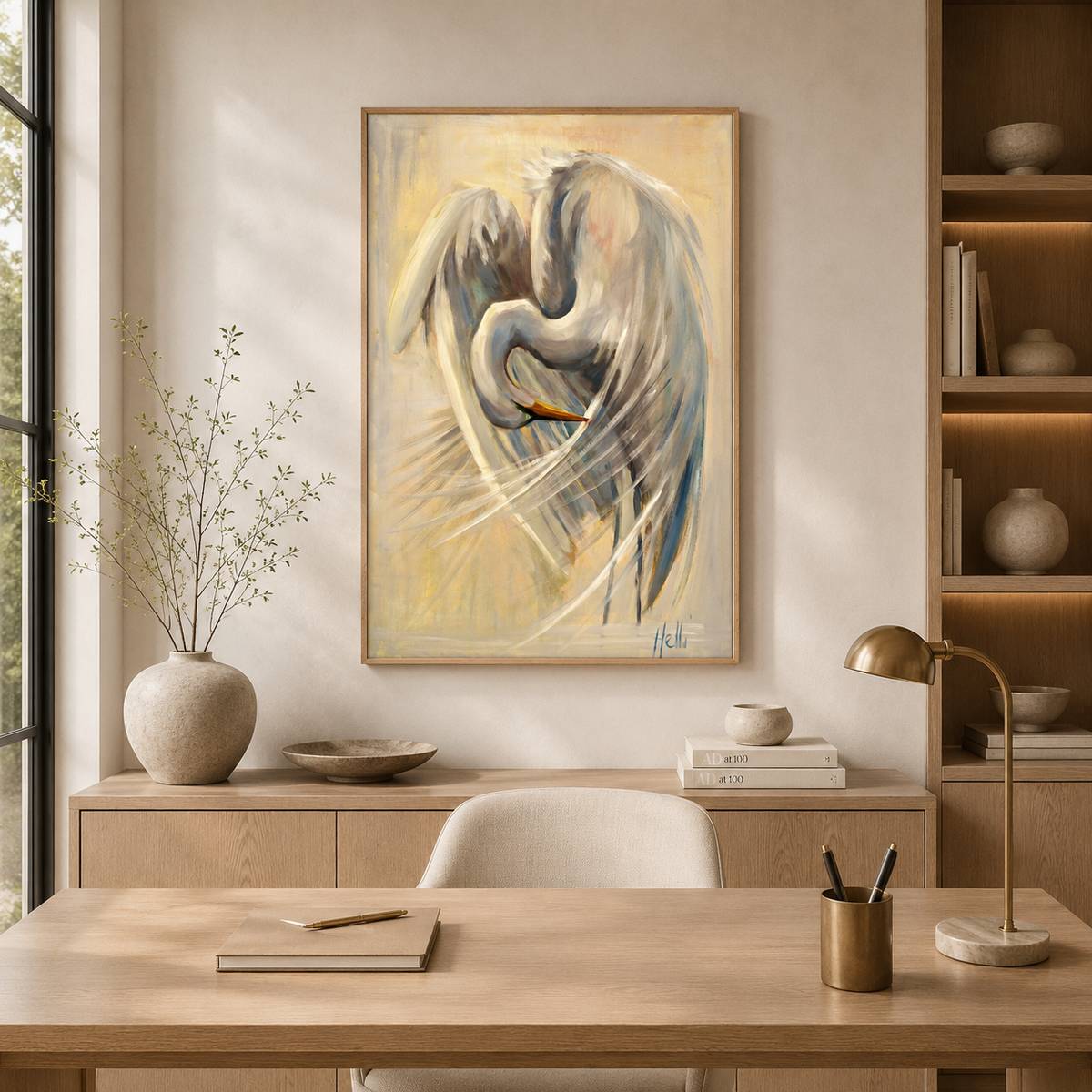 Lowcountry Grace — Egret Art Print