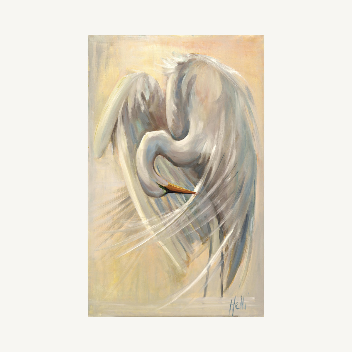 Lowcountry Grace — Egret Art Print