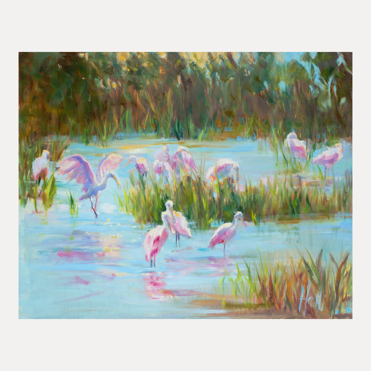 Social Club — Roseate Spoonbill Art Print