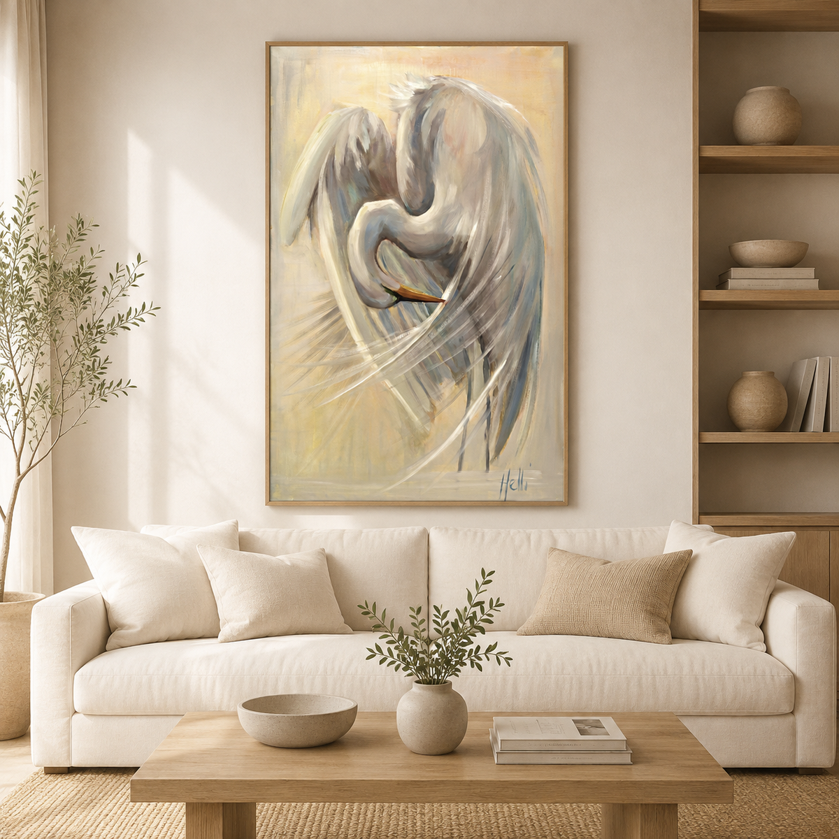 Lowcountry Grace — Egret Art Print