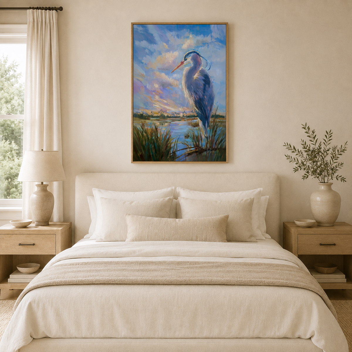 Waiting Game — Great Blue Heron Art Print