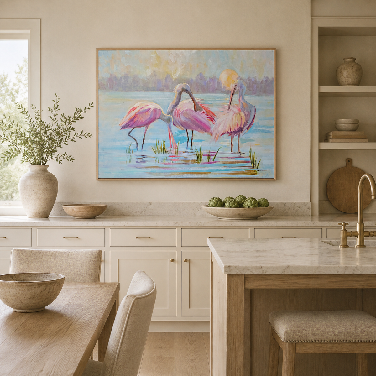 Happy Hour — Roseate Spoonbill Art Print