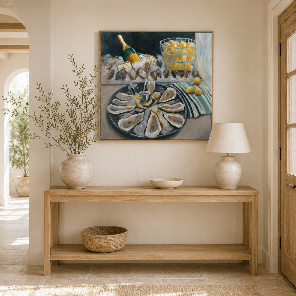 Pearl Dive Oyster Art Print