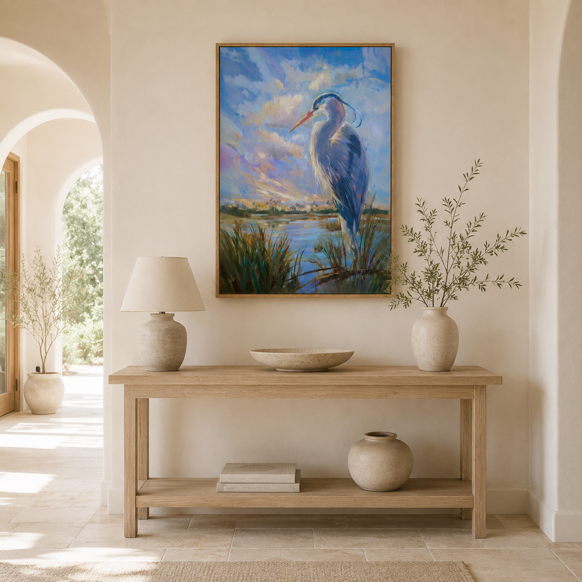 Waiting Game — Great Blue Heron Art Print