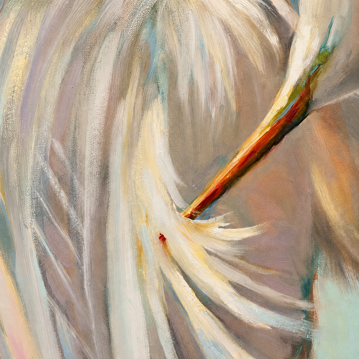 Humble Warrior — White Egret Art Print