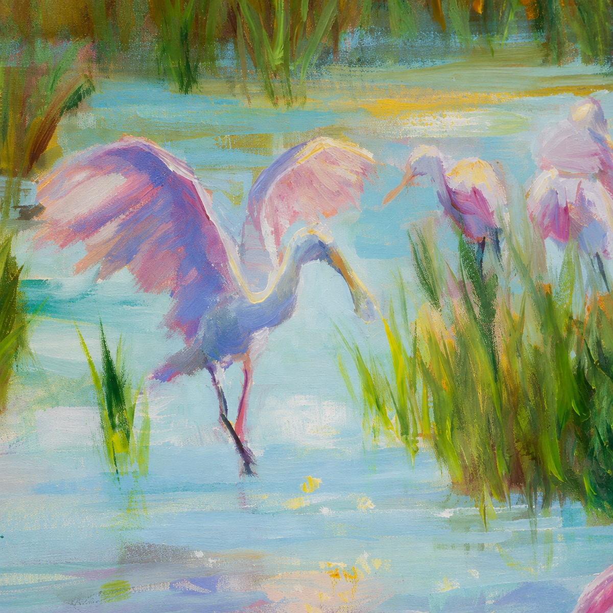 Social Club — Roseate Spoonbill Art Print