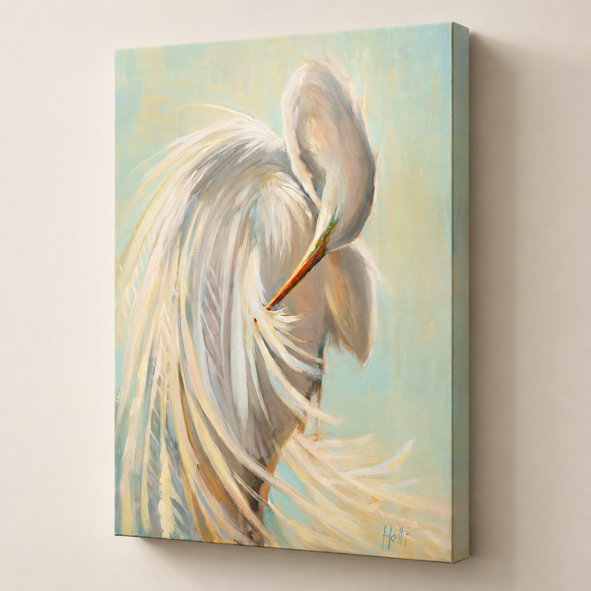 Humble Warrior — White Egret Art Print