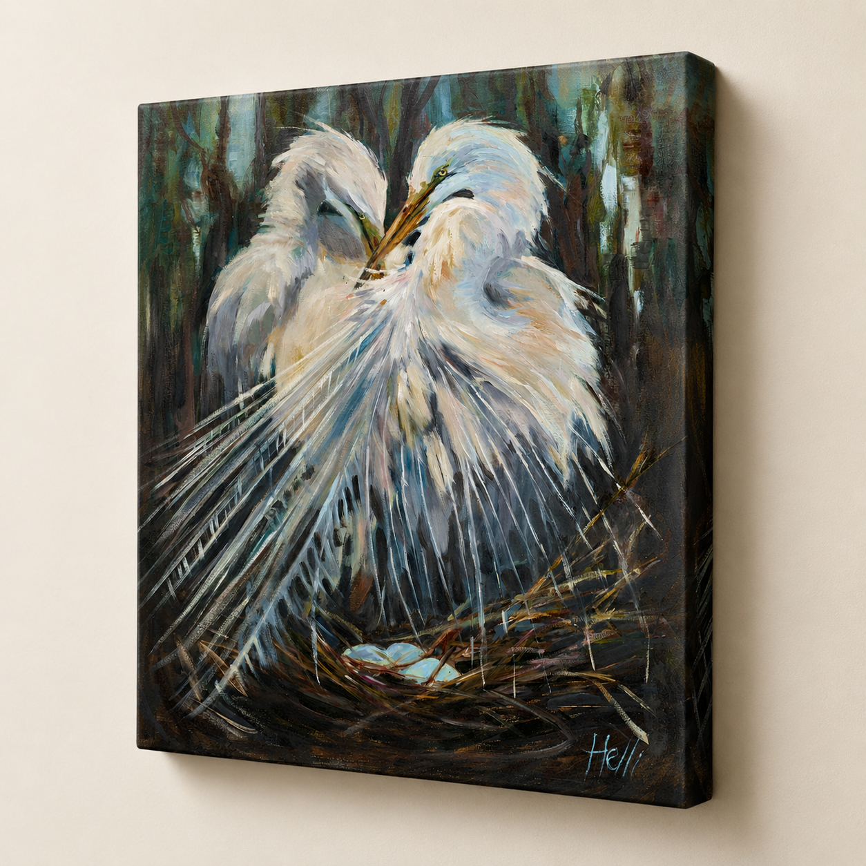 Love Birds artwork on a 1.5-inch gallery-wrapped canvas
