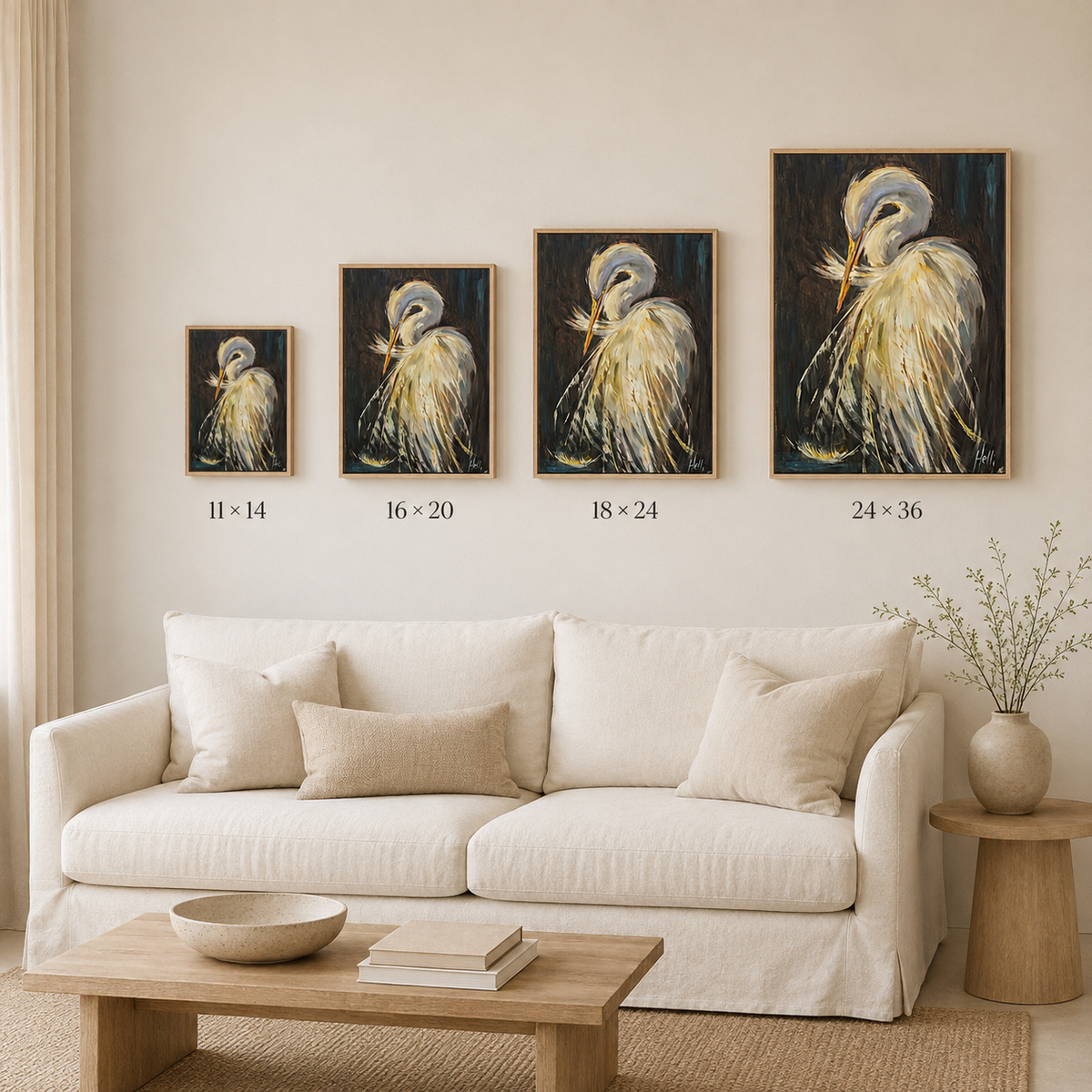 Angel Wings—  White Egret Art Print