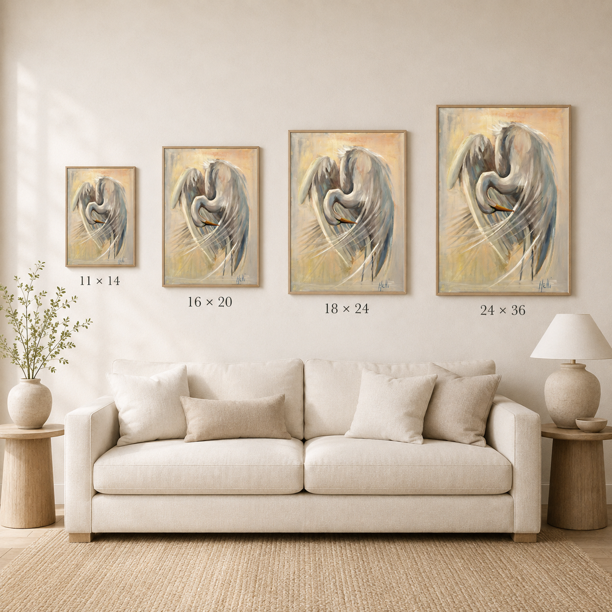 Lowcountry Grace — Egret Art Print