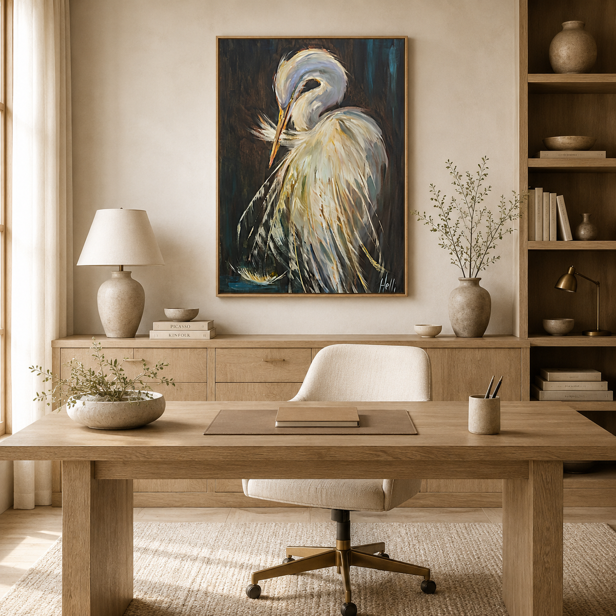 Angel Wings—  White Egret Art Print