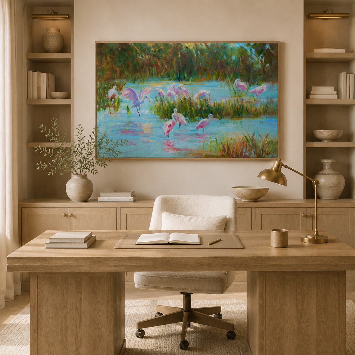Social Club — Roseate Spoonbill Art Print