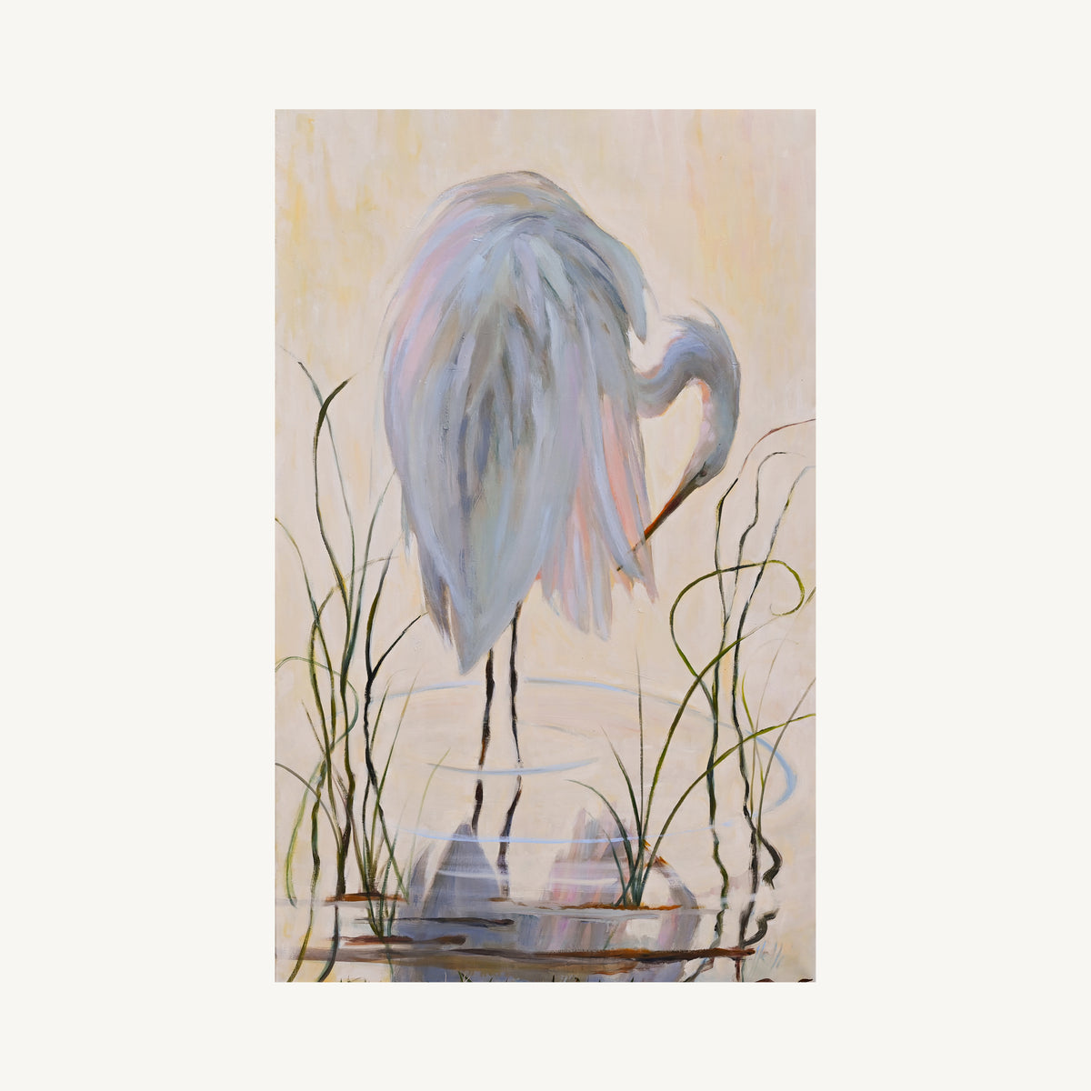 Fan Dance — White Egret Art Print