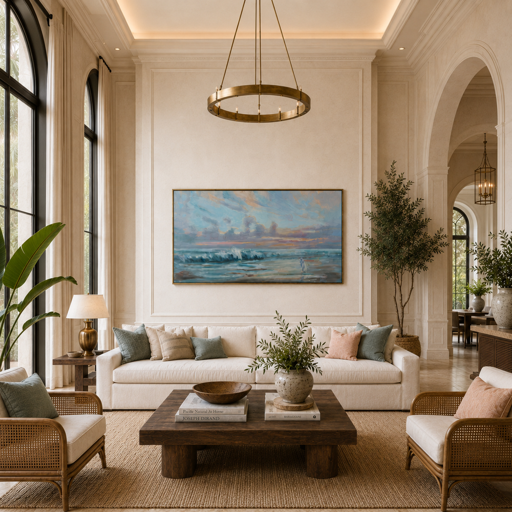 Interior design with fine art