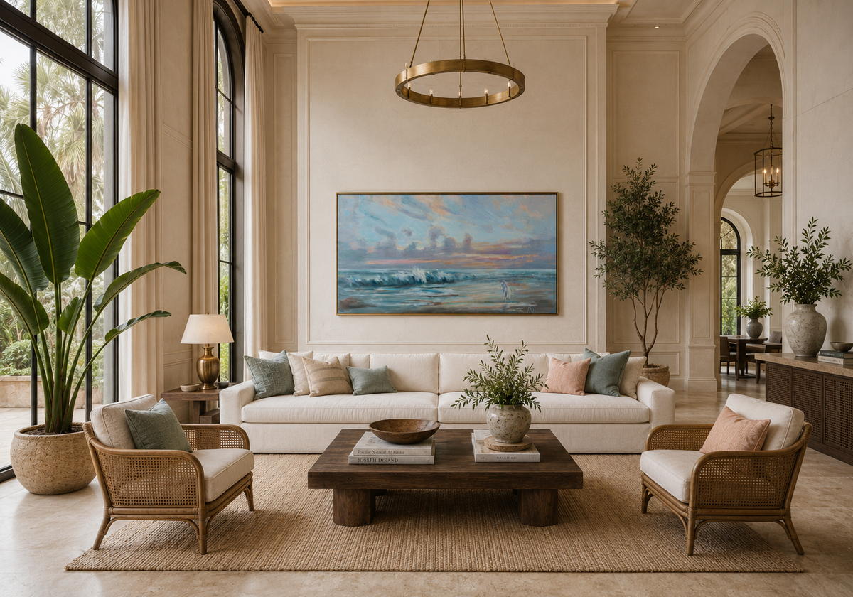 Interior design with fine art