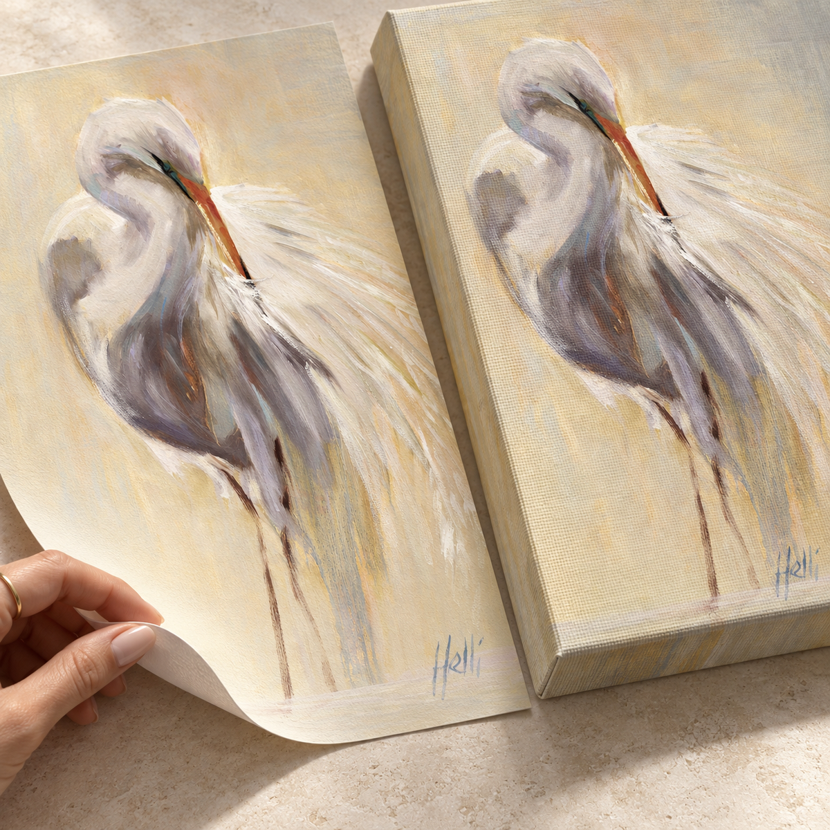 Fine art print being thoughtfully reproduced