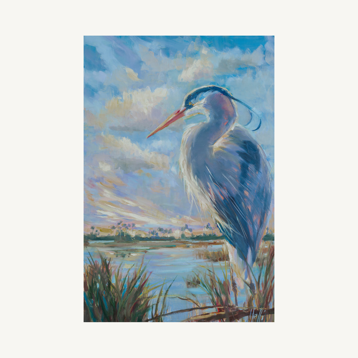 Waiting Game — Great Blue Heron Art Print